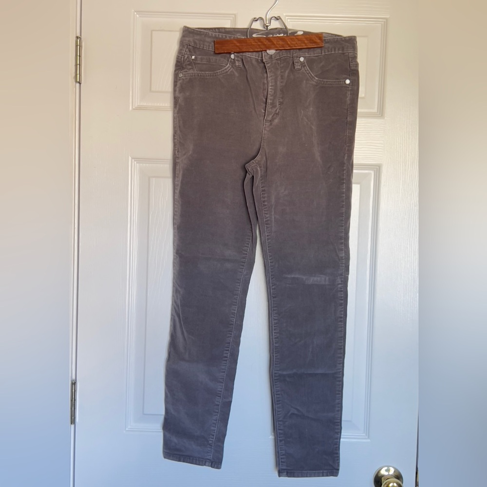 7 for all mankind grey corduroy jeans - high rise skinny -size 6